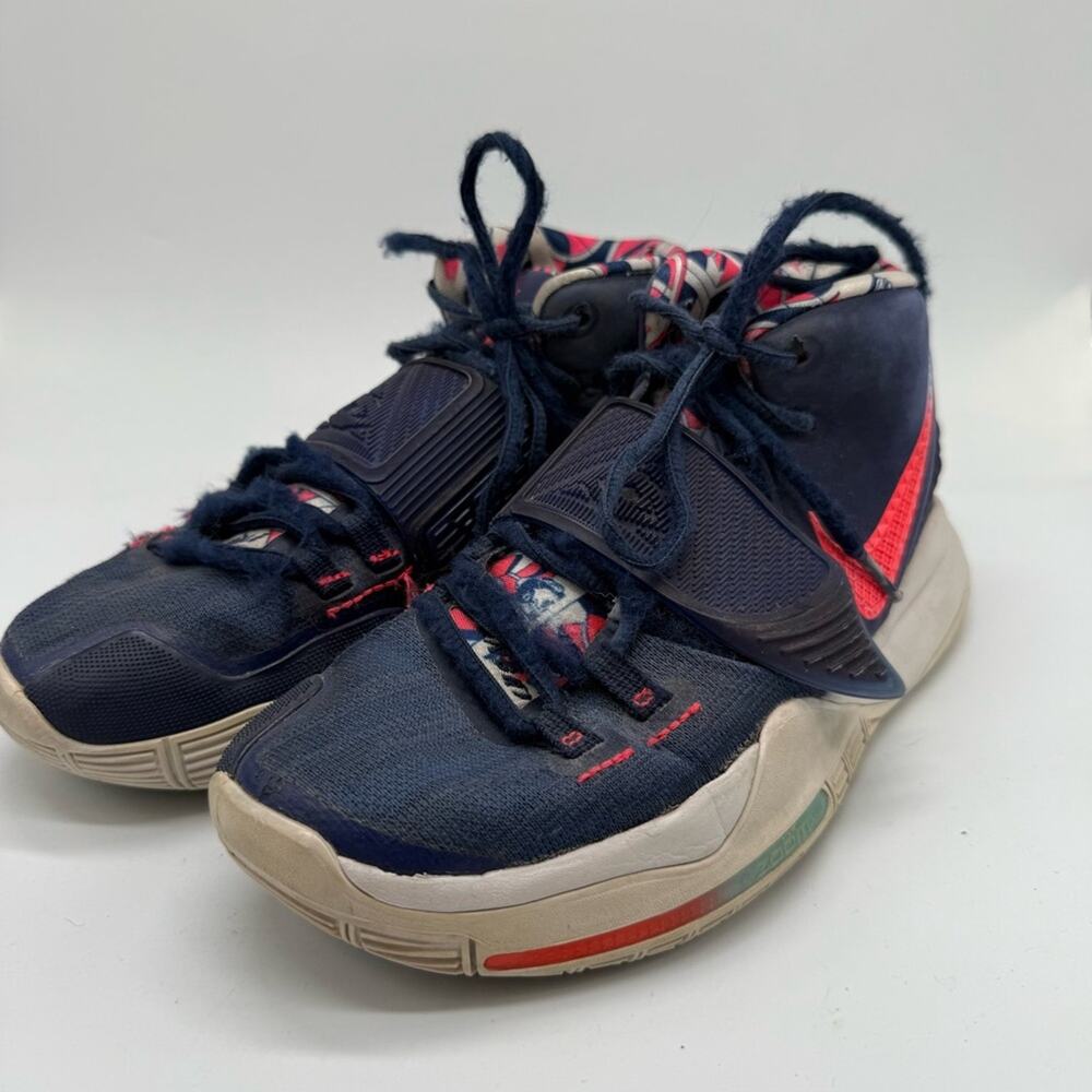 Nike Kyrie 6 USA. Navy and Pink Sneakers. Size 5.5. Could use new laces.